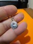 Сребърно синджирче със старинен малък  сребърен медальон с Исус Христос и Дева Мария носете го за да, снимка 1