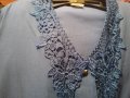 Блуза с плетена яка, снимка 1 - Блузи с дълъг ръкав и пуловери - 35833947