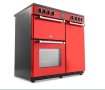 Свободностояща електрическа готварска печка BELLING Kensington 90 cm  Цвят Червено и хром Електр, снимка 1 - Печки, фурни - 41227436
