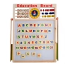 Двулицева Образователна Магнитна Дъска със Сметало и Азбука, Черна Дъска с Тебешири, 43.5x32cm, снимка 2