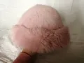 Дамска пухкава шапка в розов цвят, снимка 6