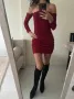 Рокля с отворени рамена и дълги ръкави , снимка 2