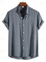 Мъжка модна модерна ежедневна риза с къс ръкав и яка, 7цвята - 023, снимка 6