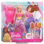 Barbie с три костюма: русалка, фея и принцеса Dress Up Giftset GJK39