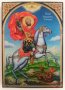 Икона на Св. Св. Теодор Тирон и Теодор Стратилат icona Sveti Teodor, снимка 4