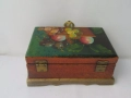 Винтидж руска съветска ръчно рисувана дървена кутия, снимка 7