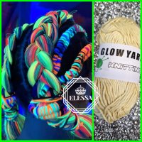 Удивително Светещо Влакно / Прежда за Коса - GLOW Yarn Hair Braids! КОД : glow7 💗 👑 💋, снимка 3 - Аксесоари за коса - 41720451