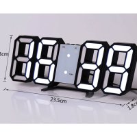 Настолен 3D LED Часовник – час, дата, температура - USB, светещ, снимка 12 - Стенни часовници - 41570124