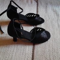 Черни обувки за спортни танци-латина, снимка 2 - Дамски обувки на ток - 42253320