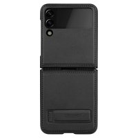 Черен калъф за SAMSUNG Galaxy Z Flip 4, Qin Веган кожа, снимка 6 - Калъфи, кейсове - 41442199