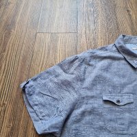 Страхотна мъжка ленена риза DRESSMANN размер 2XL, снимка 2 - Ризи - 41683158