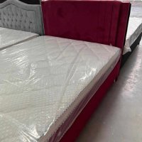 Боксспринг тапицирано легло с матрак и топер с модерен дизайн с място за съхранение , снимка 4 - Спални и легла - 42691029