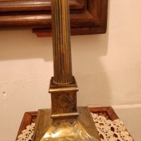 Арт Деко нощна ,настолна лампа бронз оргиналнално стъкло, снимка 11 - Антикварни и старинни предмети - 41706934