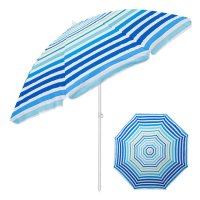 Син тюркоазен плажен чадър 2м с 2 халки, снимка 1 - Други - 41360414