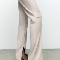 Нов Zara кожен панталон с цепки, размер 38(S/M), снимка 3 - Панталони - 42526902