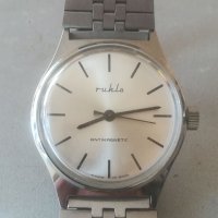Мъжки часовник Ruhla. Made in GDR. Vintage watch. Механичен механизъм. Рухла , снимка 3 - Мъжки - 41944511