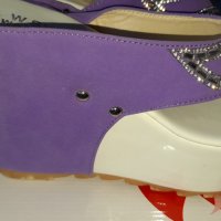 Дамски лилави чехли на висока платформа, снимка 8 - Чехли - 34174883
