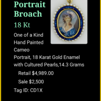 Уникално красив златен медальон злато 750 с емайл поставени три брилянта и два рубина, снимка 17 - Колиета, медальони, синджири - 44808194