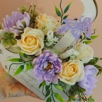Чадъри със сапунени цветя невероятен букет който би зарадвал всеки                          , снимка 3 - Подаръци за жени - 40957924
