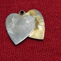 Vintage сребърно сърце, талисман висулка , снимка 4 - Колиета, медальони, синджири - 42145836