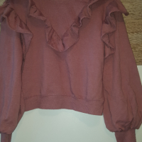Блуза буфан ръкав къдрички Vanilla Star L, снимка 7 - Блузи с дълъг ръкав и пуловери - 36422323