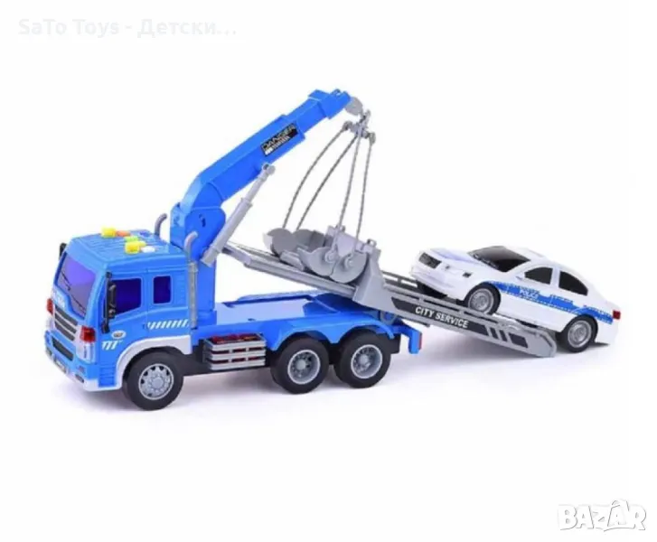 Детски камион с кран и пътна помощ, снимка 1