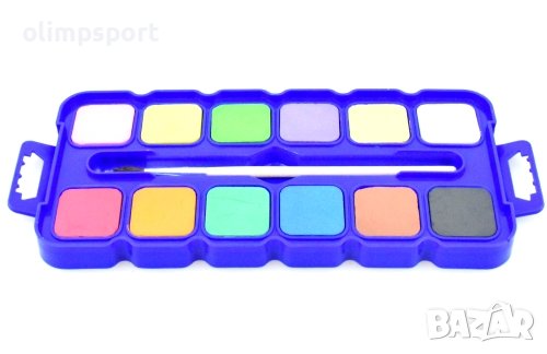 Водни бои 12 цвята с четка. , снимка 1