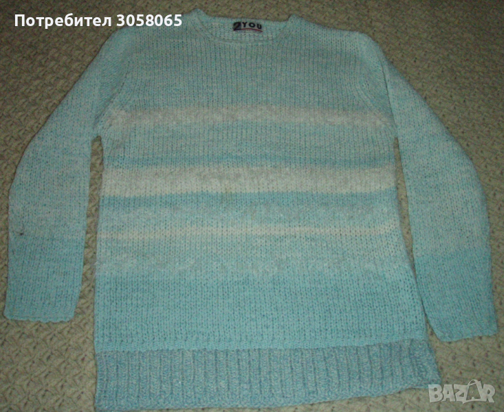 светло син пуловер, снимка 1