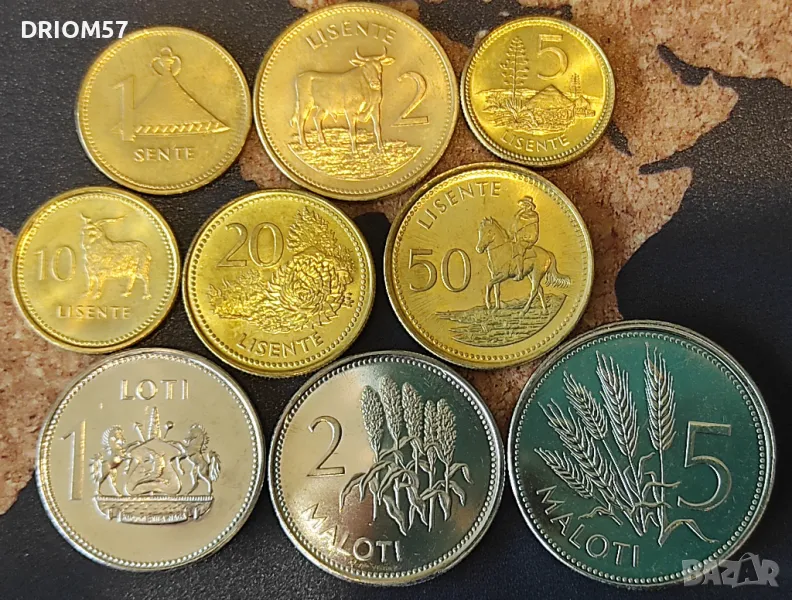 Монети Лесото(UNC) - 9 бр., снимка 1