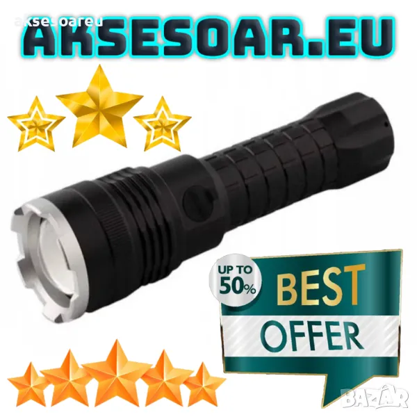 Нов Висококачествен Акумулаторен телескопичен фар с възможност за мащабиране водоустойчив работен , снимка 1