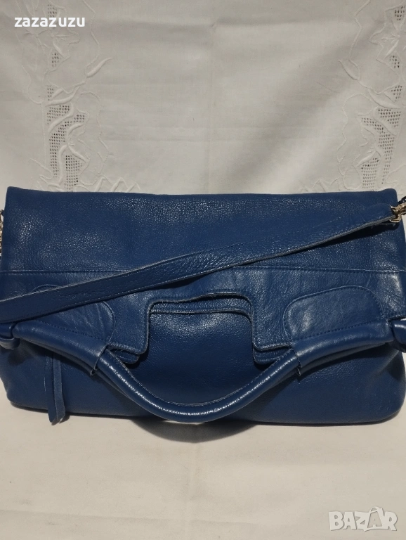 ЕСТЕСТВЕНА КОЖА италианска голяма чанта на ANNA KARINNA, снимка 1