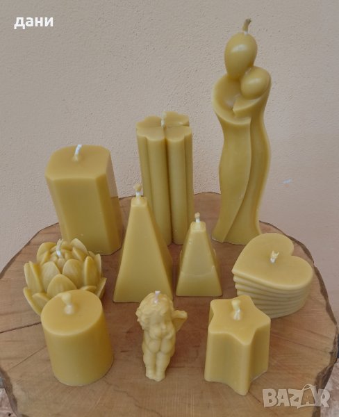 Ръчно изработени свещи от пчелен восък , снимка 1