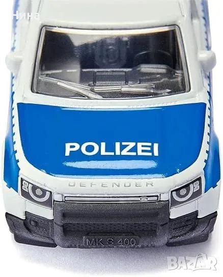 Land Rover Defender Федерална полиция, метална полицейска кола SIKU, снимка 1