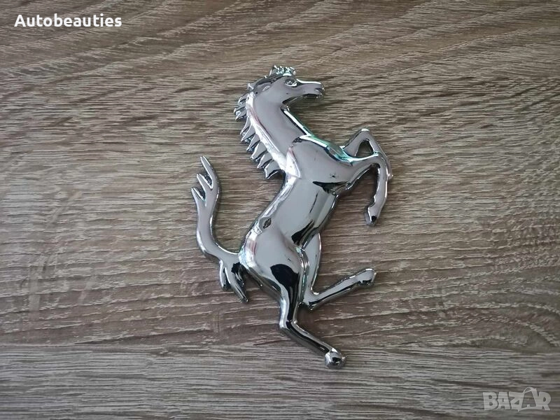 Ferrari конче сребриста емблема дясна, снимка 1