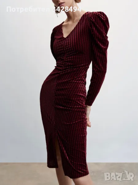 MANGO Кадифена рокля , снимка 1