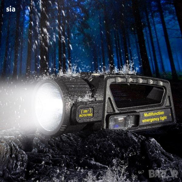 Фенер- Прожектор, 1 Led диод P50 + COB, USB, снимка 1