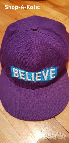 Justin Bieber Believe Tour Swaggy Purple Snapback Cap Hat, снимка 1