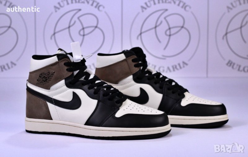 Nike Air Jordan 1 High Dark Mocha, Gold, Hyper Royal Мъжки Дамски Маратонки, снимка 1