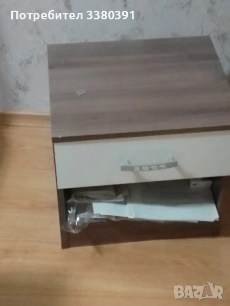 Гардероб, етажерка, 2 нощни шкафчета., снимка 1