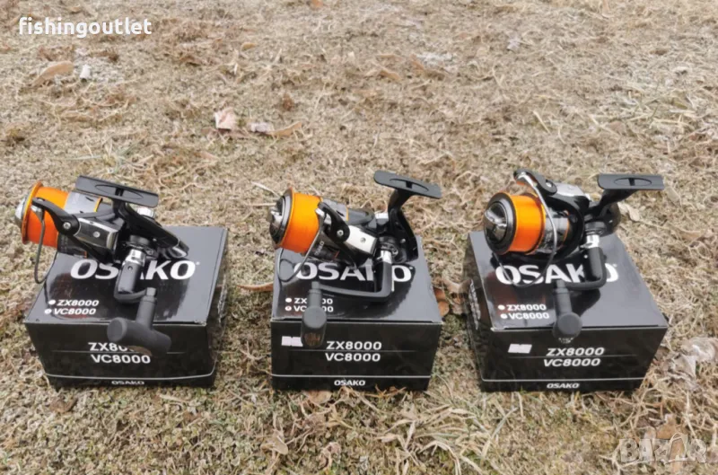  Три шарански макари с 13 лагера и корда Osako VC8000. Нови -135лв общо, снимка 1