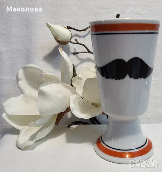 Чаша Mazagran с мустаци, снимка 1