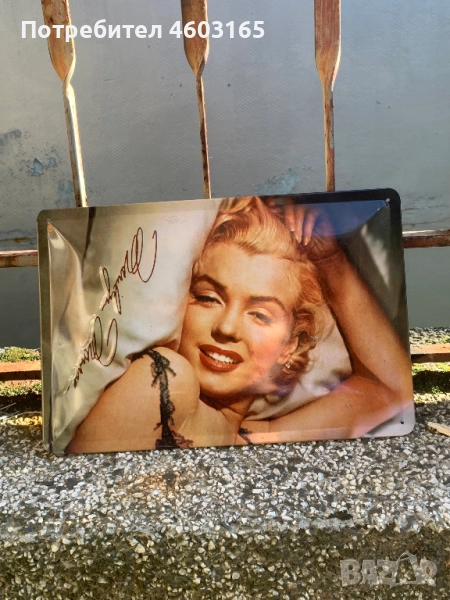 метална картина Мерелин Монро, снимка 1