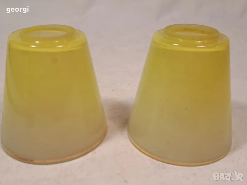 ретро жълти плафони за лампа или полилей 6/1, снимка 1