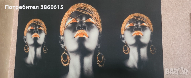 Afro women - Луксозна светеща картина , снимка 1