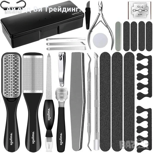 Комплект за педикюр от 30 части с кутия за съхранение, снимка 1