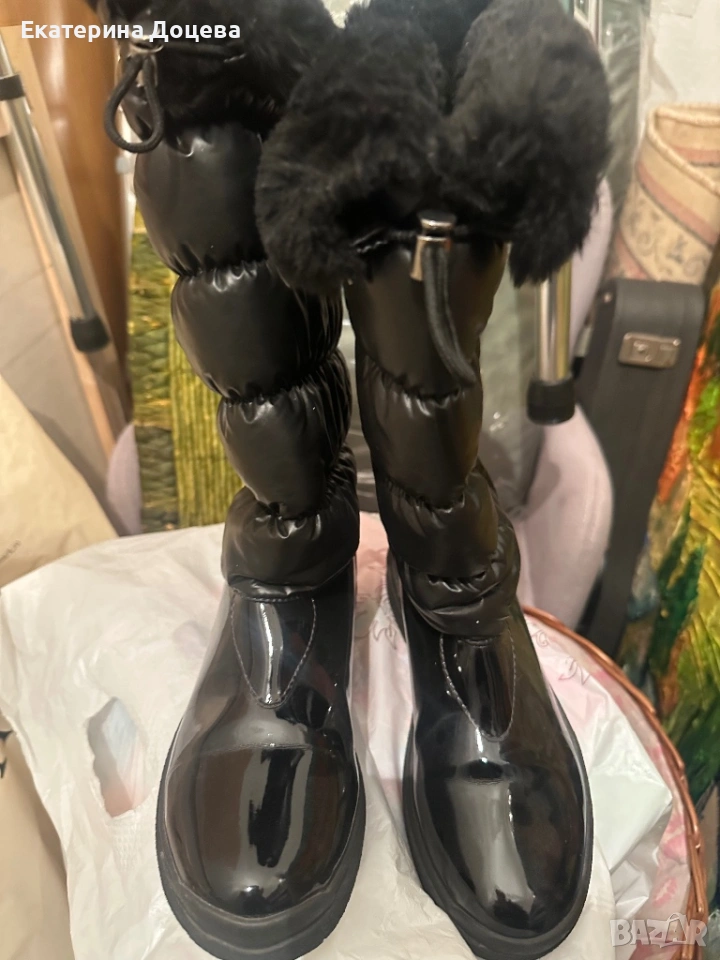 Черни апрески с каракул, снимка 1