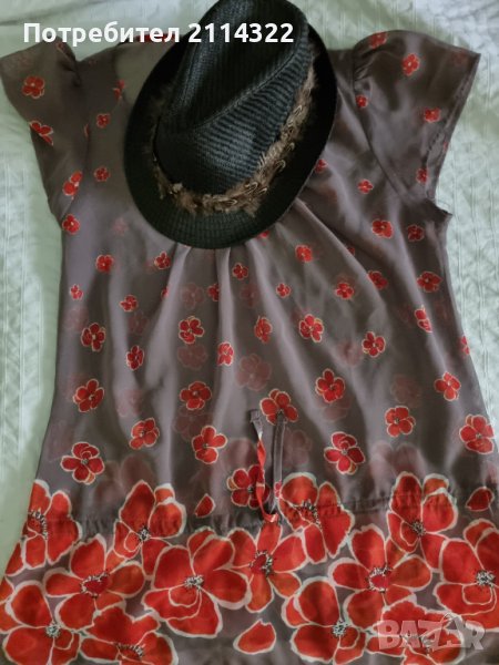 Туника с шапка за плажа, снимка 1