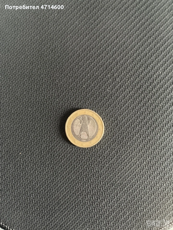 1 евро от Германия 2002 буква D, снимка 1