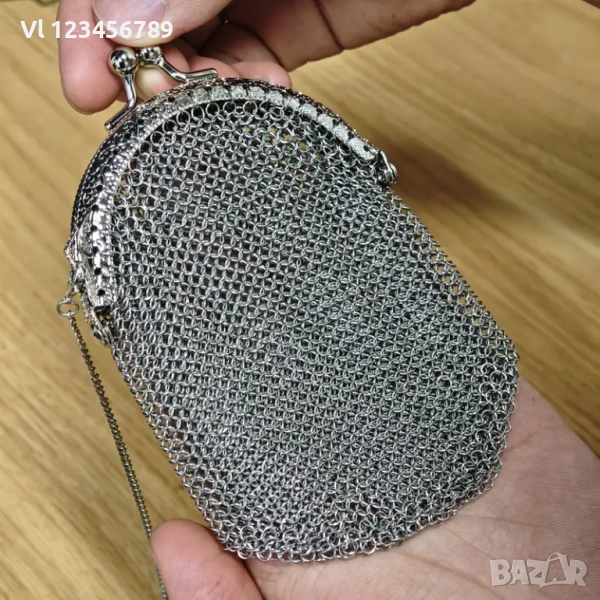Винтидж  викторианско дамско портмоне - мрежесто, снимка 1