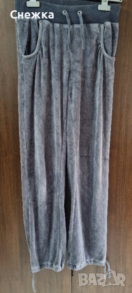 Дамско сиво долнище плюш, снимка 1